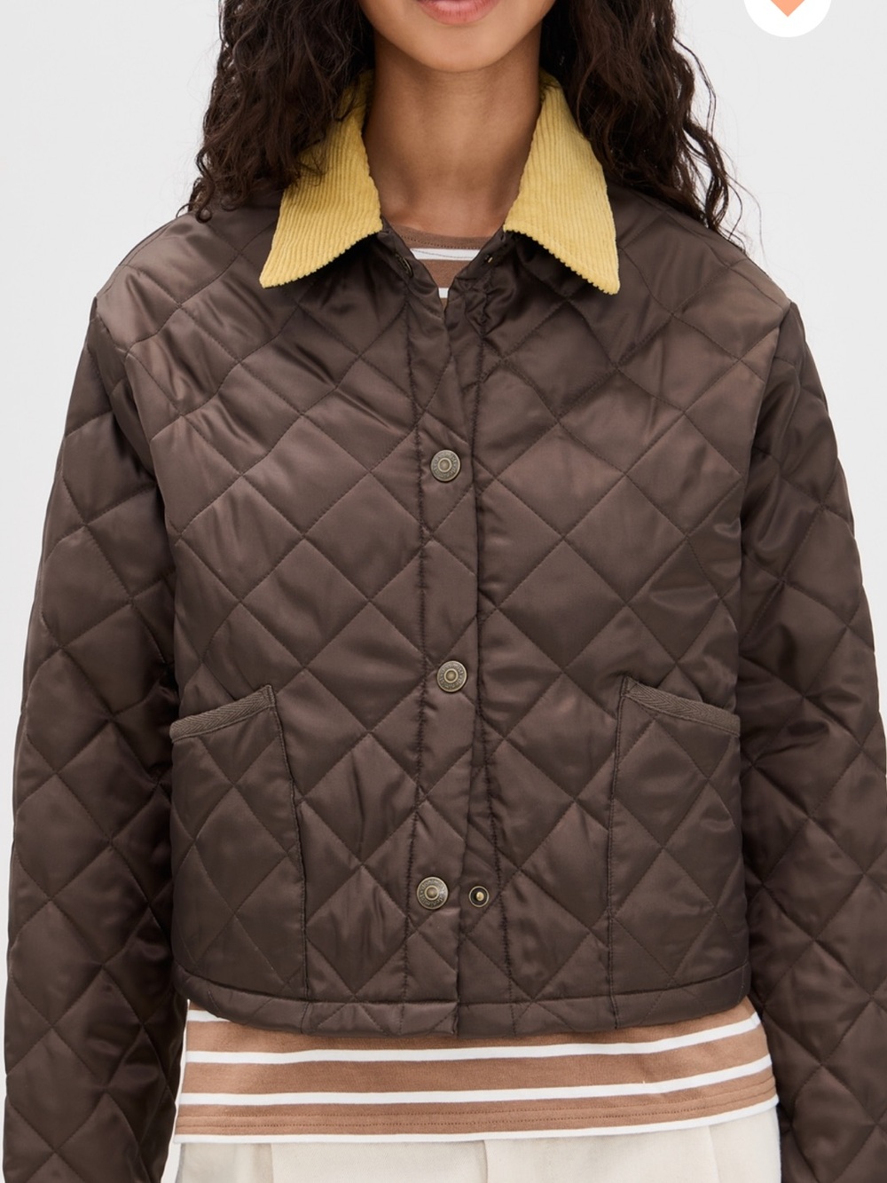 NWOT Denimist Cropped Quilted Jacket